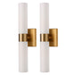 18 in. 2-Light Modern Gold Double Tube Wall Sconce, Sleek Up and Down Light Fixture for Bathroom, Bedroom, or Hallway