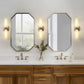 18 in. 2-Light Brushed Nickel and White Double Tube Wall Sconce, Sleek Up and Down Light Fixture for Bathroom, Bedroom