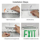 YANSUN Exit Sign with Dual Light Sources, Emergency Illumination Function, White Plastic Housing, Professional Safety Device