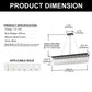 YANSUN 10-Light Crystal Island Chandelier in Matte Black, Modern Linear Dining Room Pendant with E12 Base, 44.5 in.