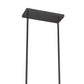 YANSUN 5-Light KD Pendant Island Light with Clear Glass Shades, Matte Black Finish, E12 Bulbs Not Included