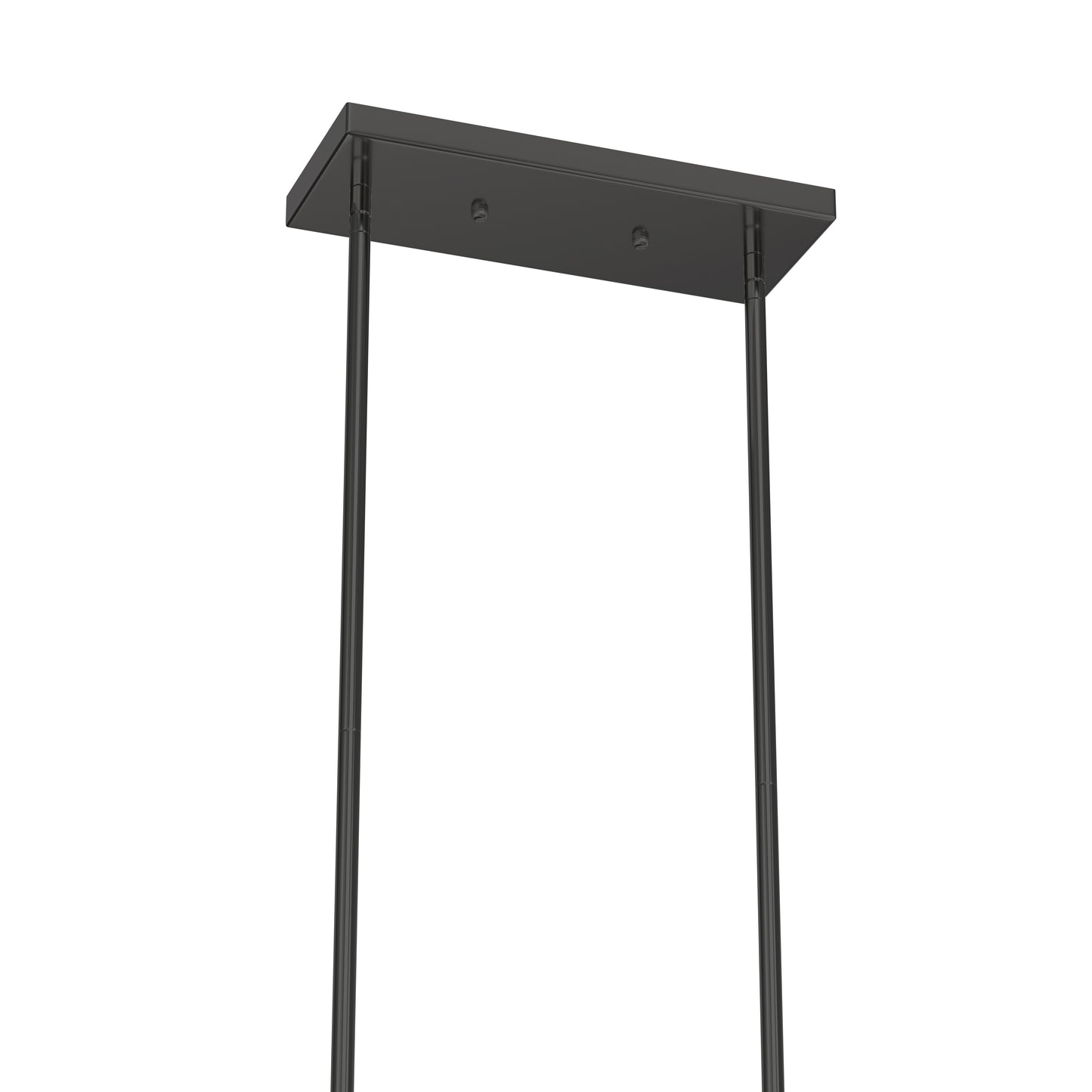YANSUN 5-Light KD Pendant Island Light with Clear Glass Shades, Matte Black Finish, E12 Bulbs Not Included