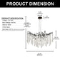 YANSUN 10-Light Matte Black Crystal Branch Chandelier with Crystal Shade, 31. 5 in. Traditional Hanging Fixture for Kitchen
