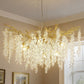 YANSUN 10-Light 31.5 in. Champagne Gold Traditional Crystal Chandelier with Crystal Shade and Metal Branch Design G9 Base