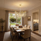 YANSUN 10-Light 31.5 in. Champagne Gold Traditional Crystal Chandelier with Crystal Shade and Metal Branch Design G9 Base