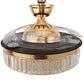 38-Watt 3-Blades Copper Standard Flush Mount Ceiling Fans with Invisible Blades and Stepless Dimming for Living Room