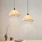 YANSUN 2-Pack 1-LIght Boho Woven Fabric Pendant Light KD Hanging Ceiling Fixture E26 for Bedroom Dining Room
