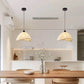 YANSUN 2-Pack 1-LIght Boho Woven Fabric Pendant Light KD Hanging Ceiling Fixture E26 for Bedroom Dining Room