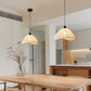 YANSUN 2-Pack 1-LIght Boho Woven Fabric Pendant Light KD Hanging Ceiling Fixture E26 for Bedroom Dining Room