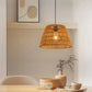 YANSUN 3-Pack1-Light Farmhouse Boho Pendant Light with Natural Woven Shade No Bulbs Included for Dining Room or Entryway