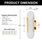 YANSUN 2-Pack G4 Track Round Marble Wall Sconce 2-Light Copper Finish Metal Indoor Wall Light Fixture