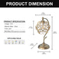 YANSUN 16.5in. 1 Light Copper Flower Table Lamp with Pale Glass Shade, No Bulbs Included Transitional Table Lamp for Bedroom