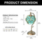 YANSUN 9.8in Green Glass Flower Table Lamp with Brass Finish E26 Bedside Desk Light Fixture