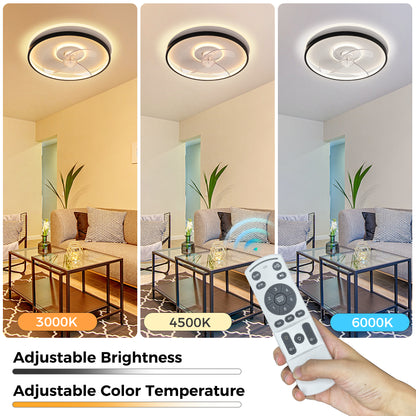 YANSUN 17.7 in 3-Blade PC Fan with Black Housing, 24V-25W DC Motor, 110V 60Hz