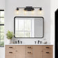 YANSUN 27 in. 4-Light Black Metal Cylinder Vanity Light with Dimmable Perfect for Vanity Powder Room Dressing Room