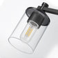 33 in. 5-Light Black Bathroom Vanity Light with Clear Glass Shades for Bathroom, Bedroom, or Hallway