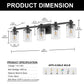 33 in. 5-Light Black Bathroom Vanity Light with Clear Glass Shades for Bathroom, Bedroom, or Hallway