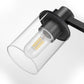 20 in. 3 Light Bathroom Vanity Light, Matte Black Fixtures with Clear Glass Shade, Modern Bathroom Lights Over Mirror