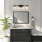 22 in. 4 Light Bathroom Vanity Light, Matte Black Fixtures with Clear Glass Shade, Modern Bathroom Lights Over Mirror