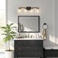 26 in. 4-Light Black Gold Bathroom Vanity Light Fixture, Clear Glass Shade Wall Sconce for Bathroom, Mirror, or Hallway
