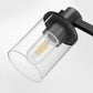 32 in. 5-Light Black Bathroom Vanity Light Fixture with Clear Glass Shades,Vanity Lights for Mirror, Hallway or Bathroom