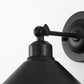 9 in. 2-Pack Black Wireless Wall Sconces, Dimmable LED Wall Lights with Remote Control for Bathroom