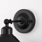 9 in. 2-Pack Black Wireless Wall Sconces, Dimmable LED Wall Lights with Remote Control for Bathroom