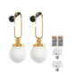 YANSUN 2-Pack Indoor Wall Sconces with Frosted Globe Shades, 2W RGB CW Dimmable LED, Remote-Controlled, Extra Bulbs Included