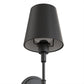 YANSUN 2-Pack Indoor Wall Sconces with Black Iron Cone Shade, 2W RGB CW Dimmable LED, Remote-Controlled, Extra Bulbs Included