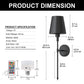 YANSUN 2-Pack Indoor Wall Sconces with Black Iron Cone Shade, 2W RGB CW Dimmable LED, Remote-Controlled, Extra Bulbs Included