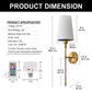 6.3 in. 2?Pack Traditional Copper Indoor Wall Sconce with E26 Socket and RGBCW Dimmable Fabric Shade for Bedroom