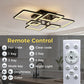 YANSUN 31.5-Inch Square Flush Mount Ceiling Light with Acrylic Panels, Integrated LED 3000K-6000K Adjustable, 90W, Matte Black