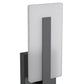 YANSUN Set of 2 Wall Sconces with Side-Emitting Acrylic Panels, Integrated LED 3000K, Matte Black Finish, 363 Lumen