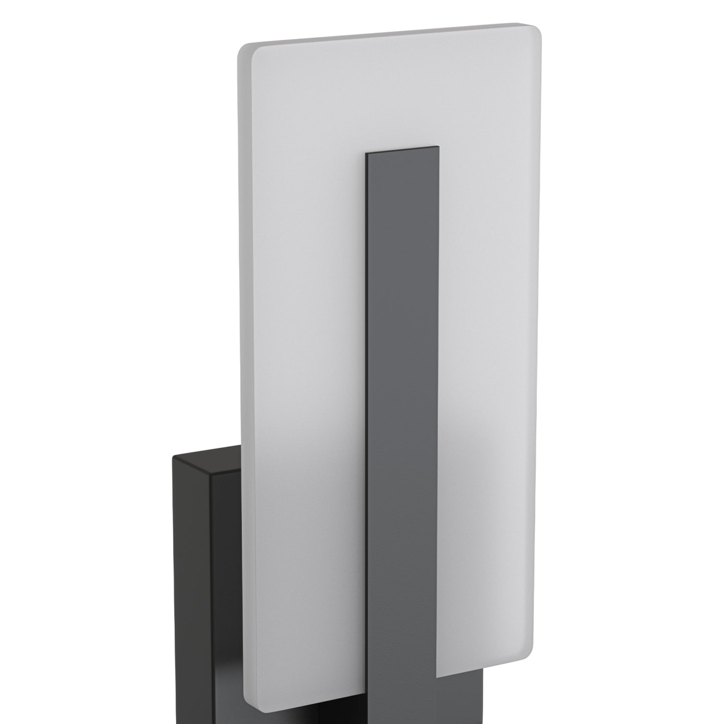 YANSUN Set of 2 Wall Sconces with Side-Emitting Acrylic Panels, Integrated LED 3000K, Matte Black Finish, 363 Lumen