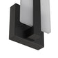 YANSUN Set of 2 Wall Sconces with Side-Emitting Acrylic Panels, Integrated LED 3000K, Matte Black Finish, 363 Lumen