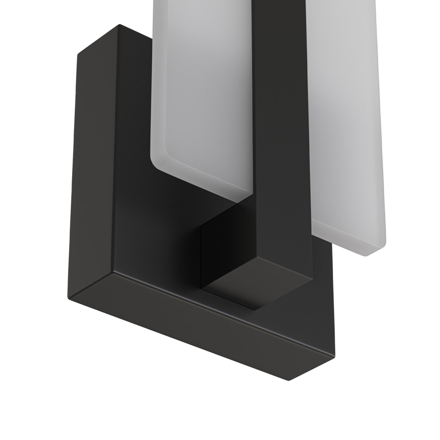YANSUN Set of 2 Wall Sconces with Side-Emitting Acrylic Panels, Integrated LED 3000K, Matte Black Finish, 363 Lumen