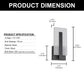 YANSUN Set of 2 Wall Sconces with Side-Emitting Acrylic Panels, Integrated LED 3000K, Matte Black Finish, 363 Lumen
