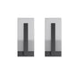 YANSUN Set of 2 Wall Sconces with Side-Emitting Acrylic Panels, Integrated LED 3000K, Matte Black Finish, 363 Lumen