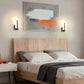 YANSUN Set of 2 Wall Sconces with Side-Emitting Acrylic Panels, Integrated LED 3000K, Matte Black Finish, 363 Lumen