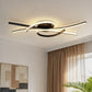 YANSUN 31.5 in. 3-Light Cluster Matte Black Integrated LED Butterfly Flush Mount Ceiling Light Dimmable 3000K-6000K for Bedroom