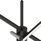 YANSUN 3-Light LED Sputnik Chandelier 23.6 in. Matte Black Modern Chandelier with Silicone Diffusers 3000K Dimmable