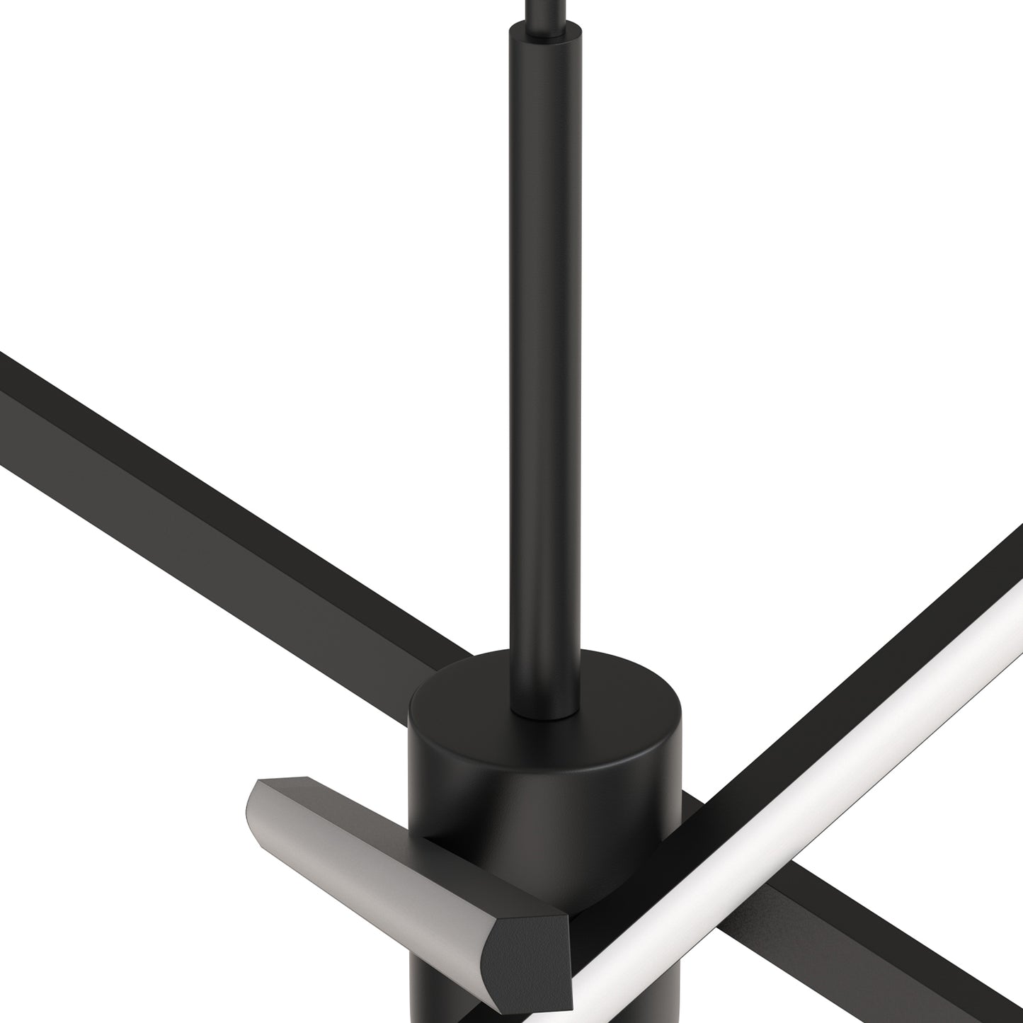 YANSUN 3-Light LED Sputnik Chandelier 23.6 in. Matte Black Modern Chandelier with Silicone Diffusers 3000K Dimmable