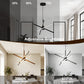 YANSUN 3-Light LED Sputnik Chandelier 23.6 in. Matte Black Modern Chandelier with Silicone Diffusers 3000K Dimmable