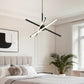 YANSUN 3-Light LED Sputnik Chandelier 23.6 in. Matte Black Modern Chandelier with Silicone Diffusers 3000K Dimmable