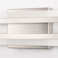 2-Light Minimalist Nickel LED Wall Sconce with Frosted Acrylic Shade, Modern Wall Light for Bedroom, Living Room