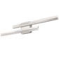 YANSUN 2-Light Minimalist Nickel LED Wall Sconce with Frosted Acrylic Shade, Modern Accent Light for Powder Room