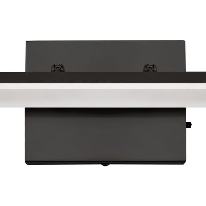 24-Watt 1-Light 24 in. Wall Sconce Vanity Light in Black, Integrated LED Bathroom Wall Light Bar, Light for Mirror