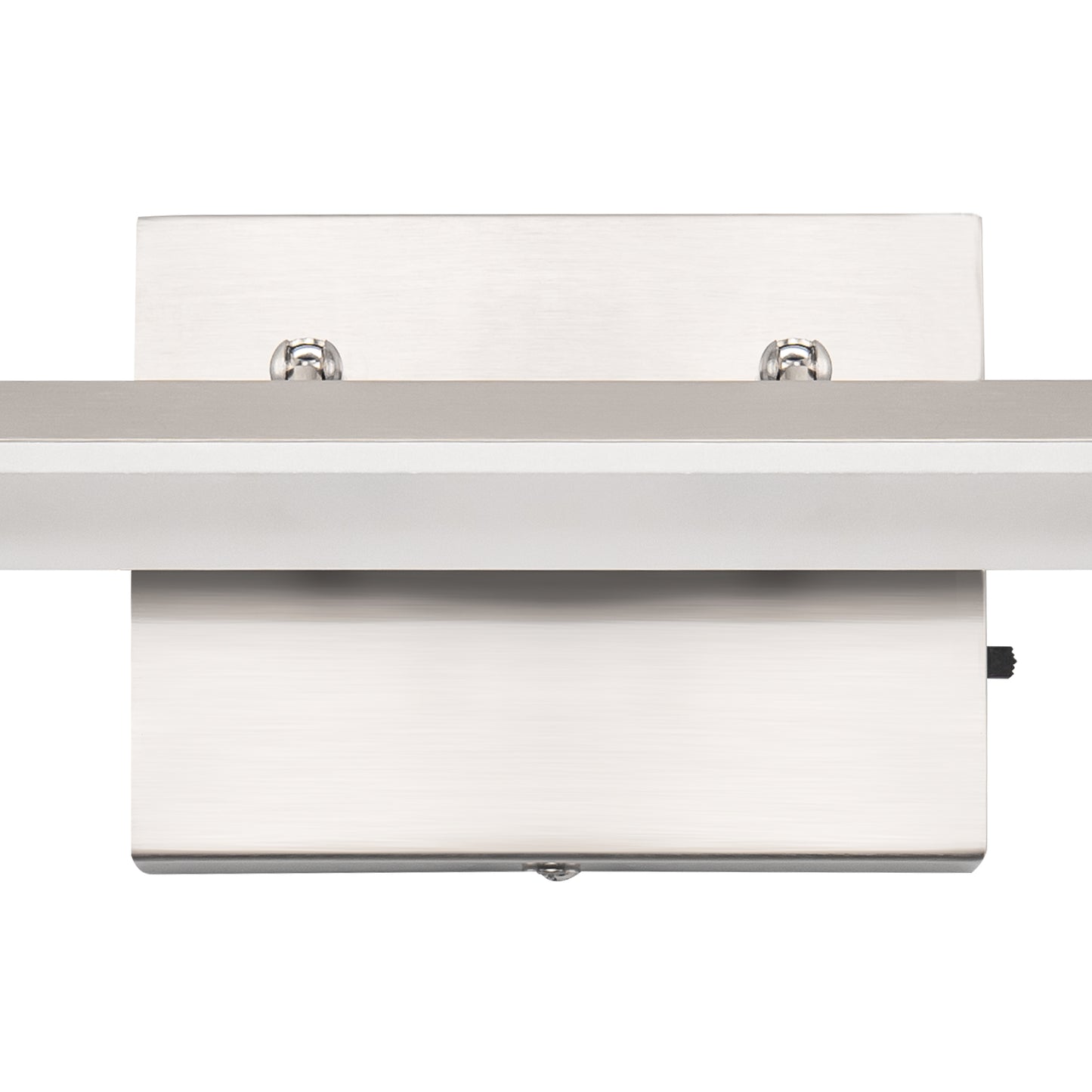 24 in. 24-Watt 1-Light Nickel Vanity Light Integrated LED Wall Sconce for Bathroom, Modern Matte Black Light Bar Over
