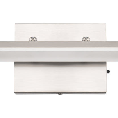 24-Watt 1-Light Nickel Integrated LED Vanity Light, 48 in. Modern Bathroom Wall Sconce, Adjustable Light Bar for Mirror
