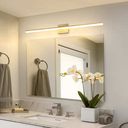24-Watt 1-Light Nickel Integrated LED Vanity Light, 48 in. Modern Bathroom Wall Sconce, Adjustable Light Bar for Mirror